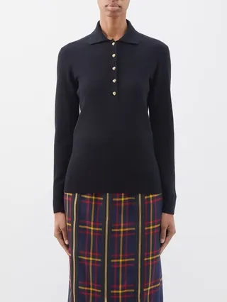Cashmere Polo Top