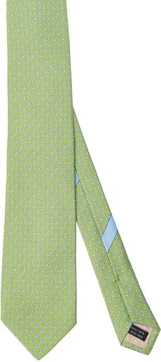 Salvatore Ferragamo Allover Micro Pattern Printed Tie