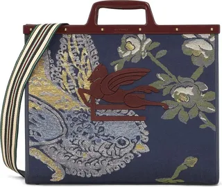 Logo-Embroidered Jacquard Tote Bag
