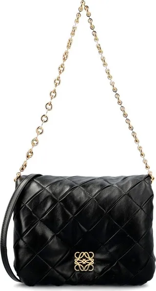 Loewe Puffer Goya Woven Shoulder Bag
