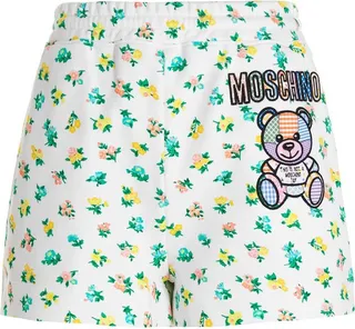 Moschino Logo Embroidered All-Over Printed Shorts