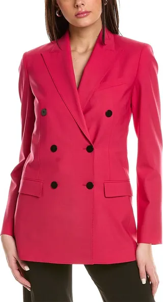 Theory Double-Breasted Tailor Wool-Blend Jacket