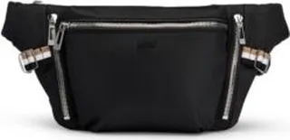 Zip-pocket belt bag in recycled material