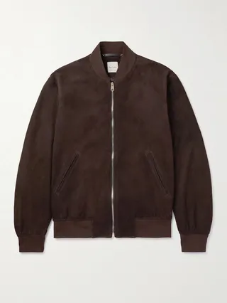 Suede Bomber Jacket