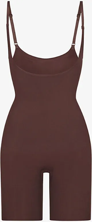 kims Womens Cocoa Butt-enhancing Open-bust tretch-woven Body