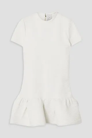 SuperTech-SuperChic ruffled cloqué mini dress