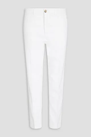 Cotton-blend gabardine chinos