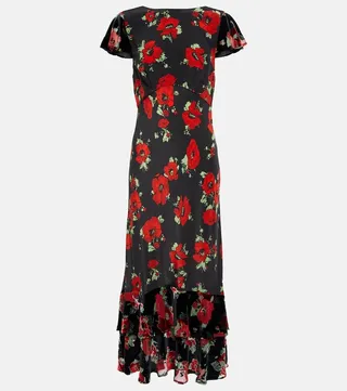 Liberty floral silk midi dress