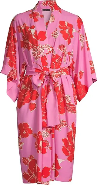 Passion Flower Charmeuse Robe