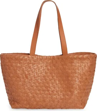 Medium Woven Leather Tote