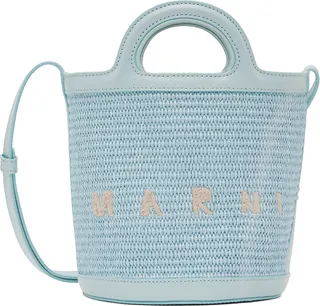 Marni Blue Mini Tropicalia Bucket Bag