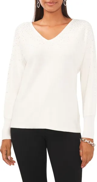 Bling V-Neck Sweater