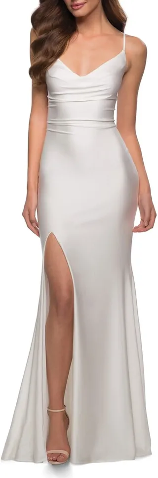 Jersey Column Gown