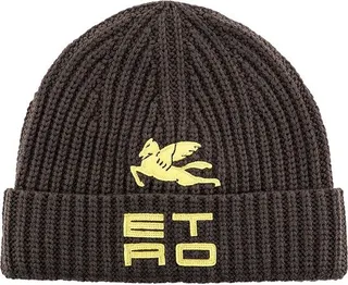 Etro Folded Edge Ribbed-Knit Beanie