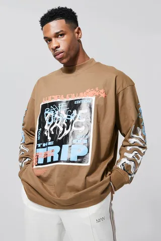 Oversized Heavy Weight Multi Graphic T-shirt