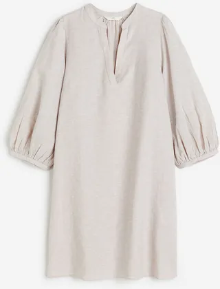 Linen-blend Tunic Dress