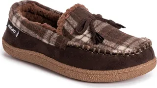 MUK LUKS Men's Tanver Slipper-Dark Brown 13