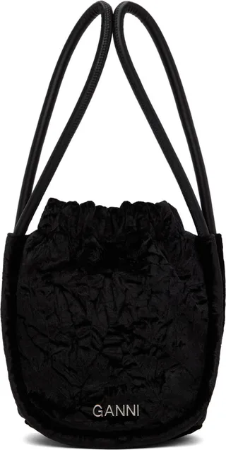 GANNI Black Mini Knot Shoulder Bag