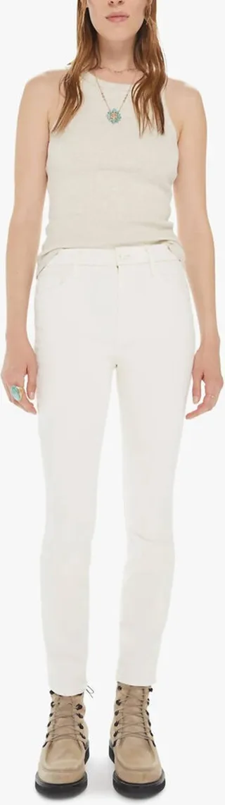 High Waisted Looker Ankle Jean in Antique White
