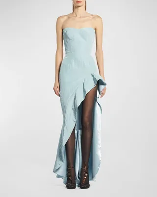 Triumph High-Low Gown with Ruffle Detail