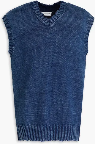Cotton-blend vest
