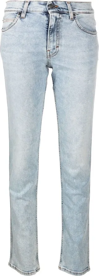Slim-Cut Acid-Wash Jeans