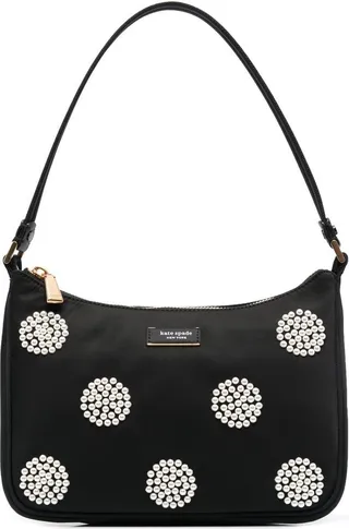 Sam faux-pearl embellished shoulder bag