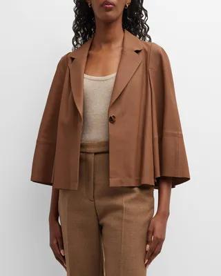 Pippa Single-Button Leather Jacket