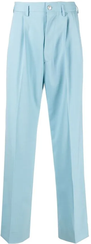High-Waisted Straight Leg Trousers