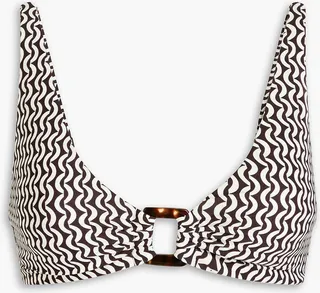 Ipanema ring-embellished printed triangle bikini top