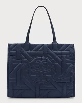 Ella Basketweave Monogram Tote Bag