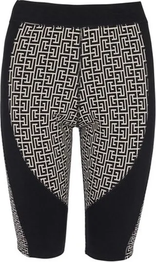 Monogram jersey bike shorts
