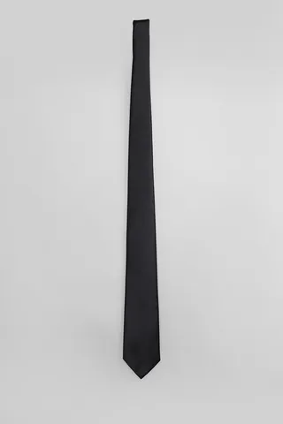Tie In Black Silk