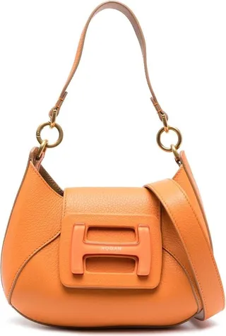 Logo-Plaque Leather Tote Bag