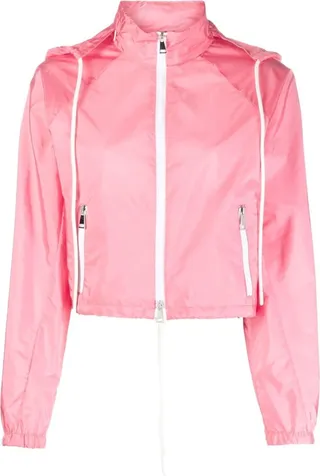 Drawstring-Detailed Hooded Jacket