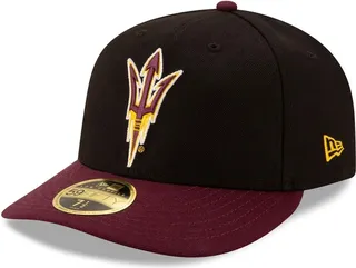 Men's Black and Maroon Arizona State Sun Devils Basic Low Profile 59FIFTY Fitted Hat