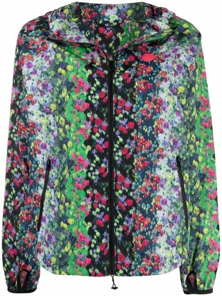 Graphic-Print Hooded Jacket