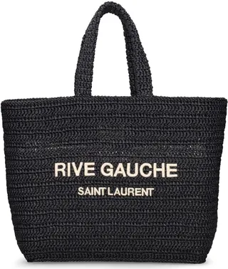 Rive Gauche raffia tote bag