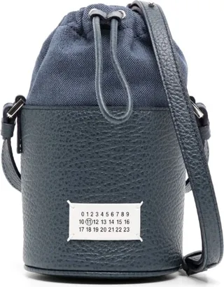 Logo-Patch Grained Mini Bag