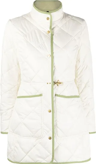 Quilted Single-Breasted Coat