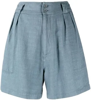 High-Waist Straight-Leg Shorts