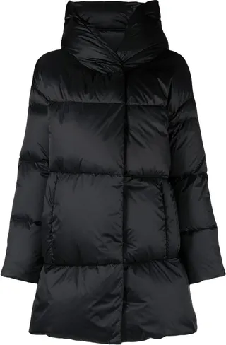 Globe A-shape satin-effect coat
