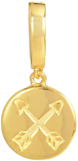 18K Yellow Gold Vermeil Protection Double Arrow Charm