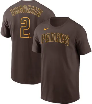 Men's Nike Xander Bogaerts Brown San Diego Padres Name & Number T-Shirt