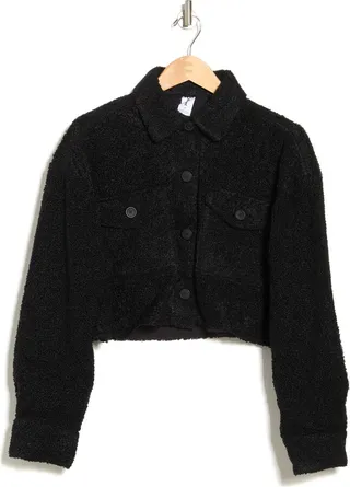 Cropped Faux Shearling Jacket
