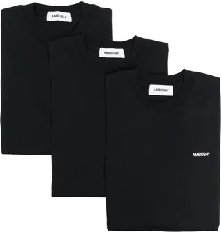 three-pack logo-print T-shirts