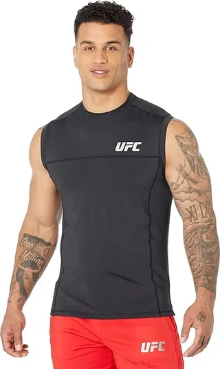 UFC Sleeveless Crew Neck Tee (Black) Men's Clothing