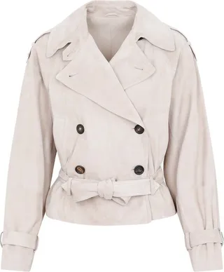 Brunello Cucinelli Double-Breatsed Belted Jacket