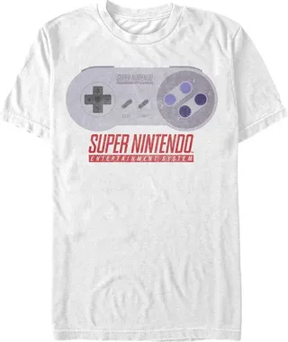 Men's Nintendo SNES Controller T-Shirt - White - Large