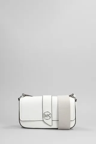 Greenwich Shoulder Bag In White Leather